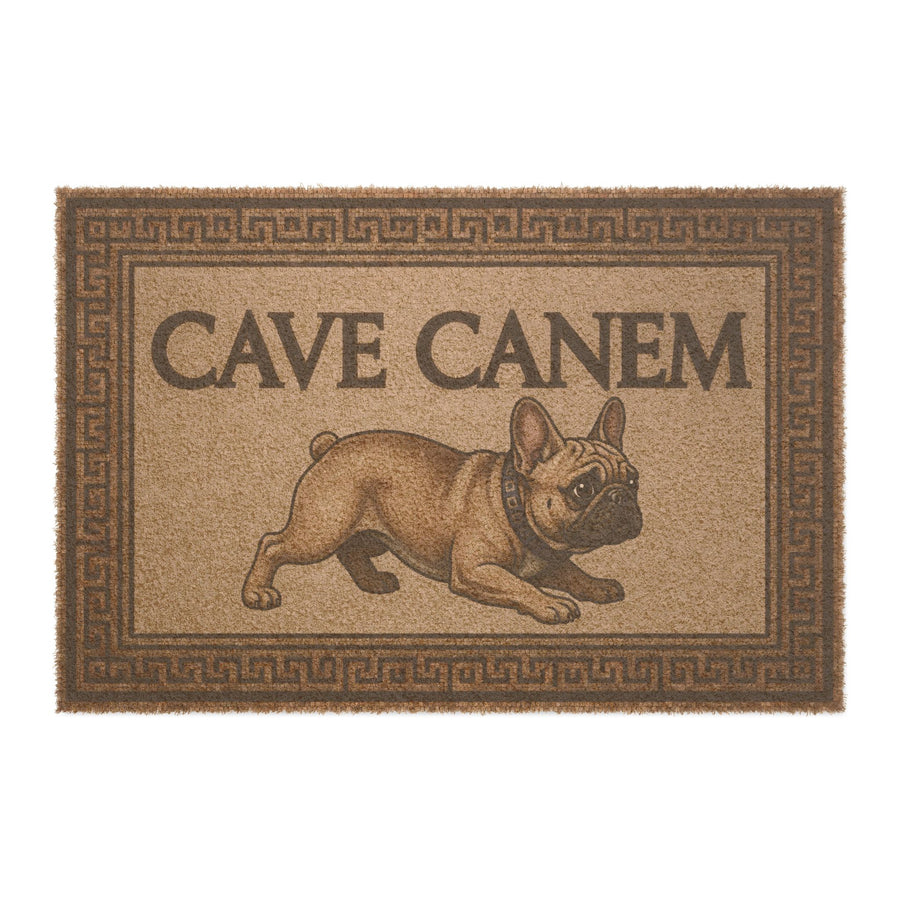 Doormat — 'Cave Canem' French Bulldog Welcome Mat