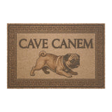 Cave Canem Pug Doormat | Latin Warning Coir Entrance Mat