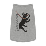 Ancient Roman Warning Print Pet Tank — Cute Leaping Pup Graphic for Small Dogs