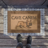 Doormat — 'Cave Canem' French Bulldog Welcome Mat