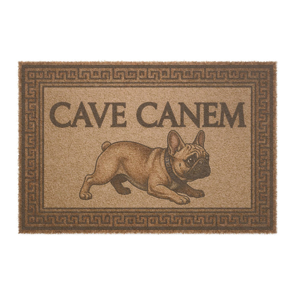 Doormat — 'Cave Canem' French Bulldog Welcome Mat