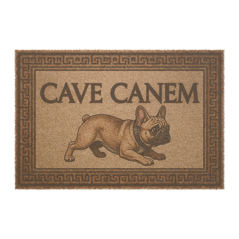 Doormat — 'Cave Canem' French Bulldog Welcome Mat
