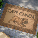 Cave Canem Pug Doormat | Latin Warning Coir Entrance Mat