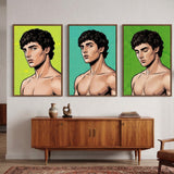 Antinous of Delphi DotArt - 3 Canvas Bundle Framed