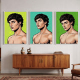 Antinous of Delphi DotArt - 3 Canvas Bundle Framed