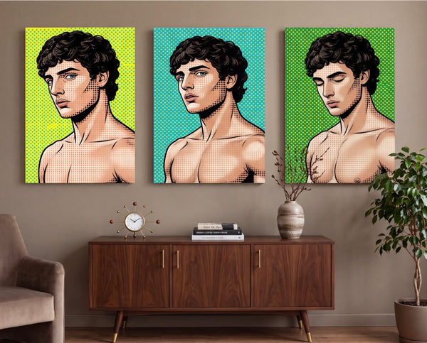 Antinous of Delphi DotArt - 3 Canvas Bundle